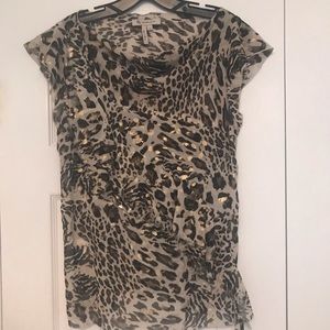 BCBG Animal Print with Gold Accent & Rough Edge